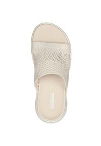 skechers - Sandały Skechers Go Walk Flex Sandal, Kobiety. Kolor: biały. Materiał: materiał