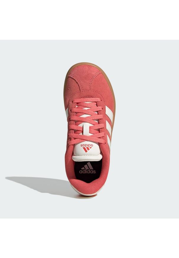 Adidas - Buty VL Court 3.0 Kids. Kolor: biały, czerwony, wielokolorowy. Materiał: zamsz, materiał