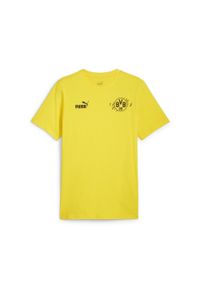 Puma - Męska koszulka ftblCULTURE Borussia Dortmund PUMA Faster Yellow Black. Kolor: czarny, żółty, wielokolorowy. Materiał: guma. Wzór: nadruk. Sport: piłka nożna