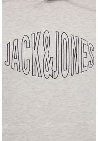 Jack & Jones - Bluza. Okazja: na co dzień. Typ kołnierza: kaptur. Kolor: szary. Materiał: dzianina. Styl: casual #5