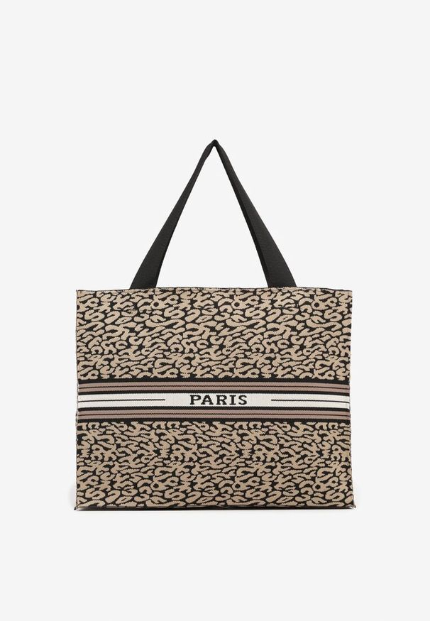 Renee - Brązowa Torebka Typu Shopper o Prostokątnym Kształcie Salania. Kolor: brązowy. Sezon: lato