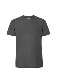 FRUIT OF THE LOOM - Męska Koszulka Iconic Premium Ringspun Cotton T-shirt. Kolor: szary