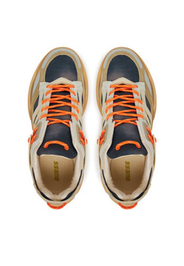 Guess Sneakersy FMJBEL LEA12 Beżowy. Kolor: beżowy. Materiał: skóra