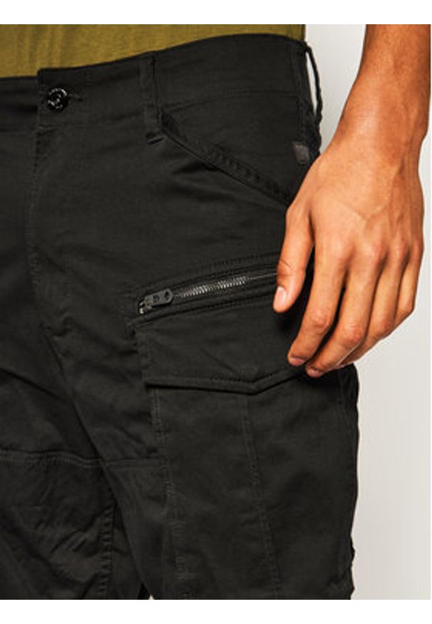 G-Star RAW - G-Star Raw Szorty materiałowe Rovic Zip D08566-5126-990 Czarny Relaxed Fit. Kolor: czarny. Materiał: bawełna, materiał