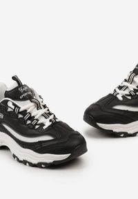 Born2be - Czarno-Białe Sneakersy Pewloma. Wysokość cholewki: przed kostkę. Kolor: czarny. Materiał: materiał. Szerokość cholewki: normalna. Wzór: gładki. Obcas: na platformie #2