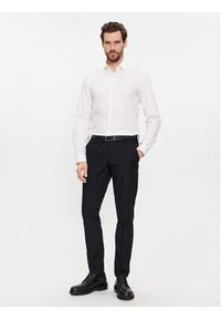 Calvin Klein Koszula Structure K10K112083 Biały Slim Fit. Kolor: biały. Materiał: bawełna