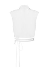 ACCESS FASHION Kamizelka 53-1028-195 Biały Slim Fit. Kolor: biały. Materiał: wiskoza