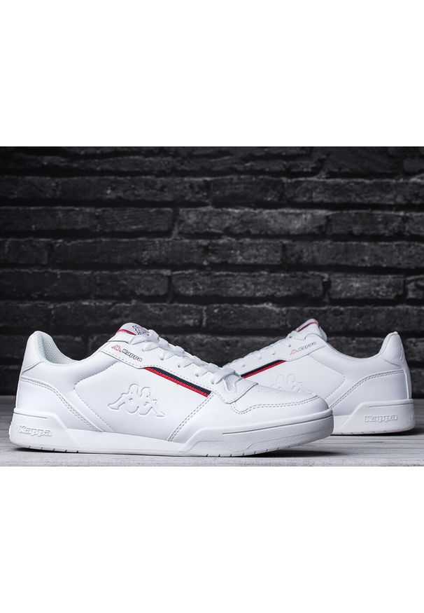 Buty do chodzenia męskie, Kappa Marabu. Zapięcie: sznurówki. Kolor: biały, czerwony, wielokolorowy. Materiał: materiał, syntetyk, tkanina. Szerokość cholewki: normalna. Sport: turystyka piesza