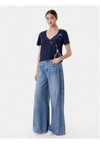Desigual T-Shirt Dumas 25WWTK28 Granatowy Regular Fit. Kolor: niebieski. Materiał: bawełna #3