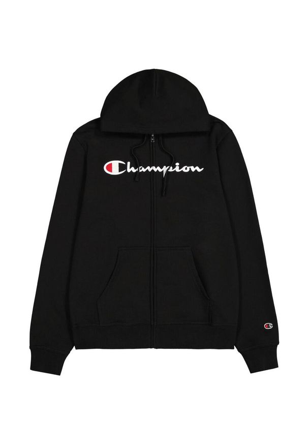 Bluza męska Champion Full Zip Hoodie. Typ kołnierza: kaptur. Kolor: czarny. Materiał: dresówka, bawełna