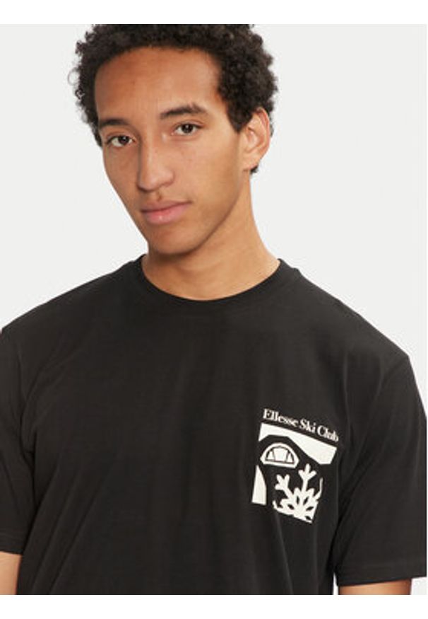 Ellesse T-Shirt Skisetta Tee SHX20961 Czarny Regular Fit. Kolor: czarny. Materiał: bawełna