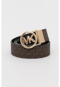 MICHAEL Michael Kors pasek dwustronny 551342 damski kolor brązowy. Kolor: brązowy
