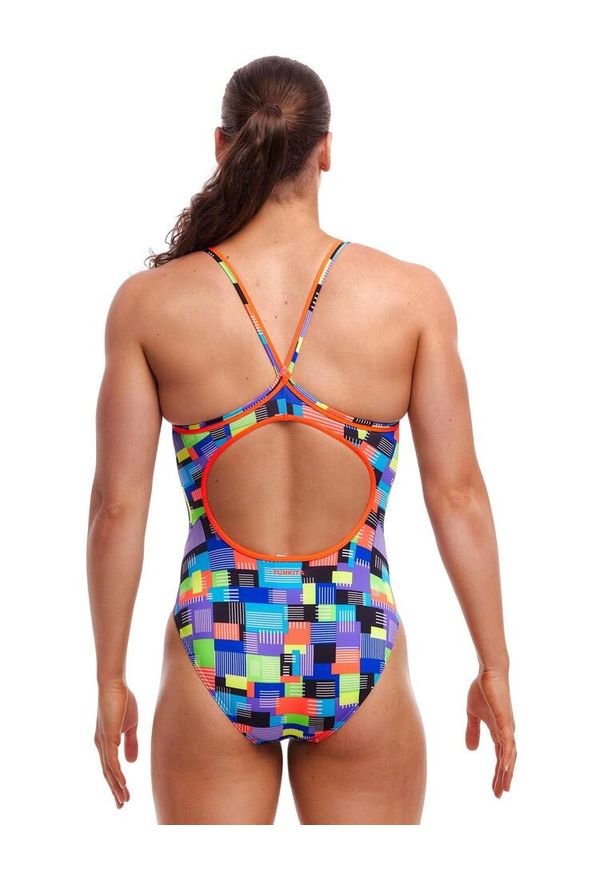 Strój kąpielowy jednoczęściowy FUNKITA Chip Set - Diamond Back. Kolor: wielokolorowy, niebieski
