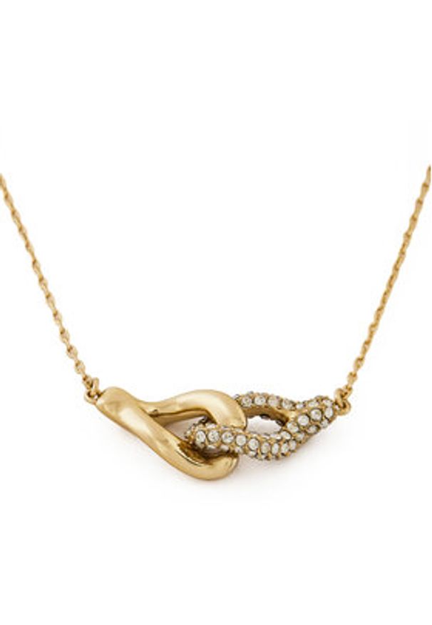 Tory Burch Naszyjnik Interlocking Wishbone Pendant 161070 Złoty. Materiał: metalowe. Kolor: złoty