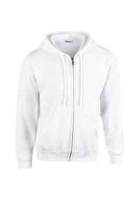 GILDAN - Bluza z kapturem i zamkiem błyskawicznym Gildan Heavy Blend™. Typ kołnierza: kaptur. Kolor: biały #1