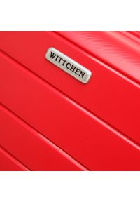 Wittchen - Zestaw walizek z polipropylenu z błyszczącymi paskami czerwony. Kolor: czerwony. Wzór: paski, aplikacja. Styl: elegancki #3