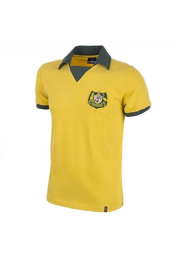 COPA FOOTBALL - Camiseta Retro de Futebol da Austrália Copa do Mundo 1974. Kolor: żółty. Sport: piłka nożna