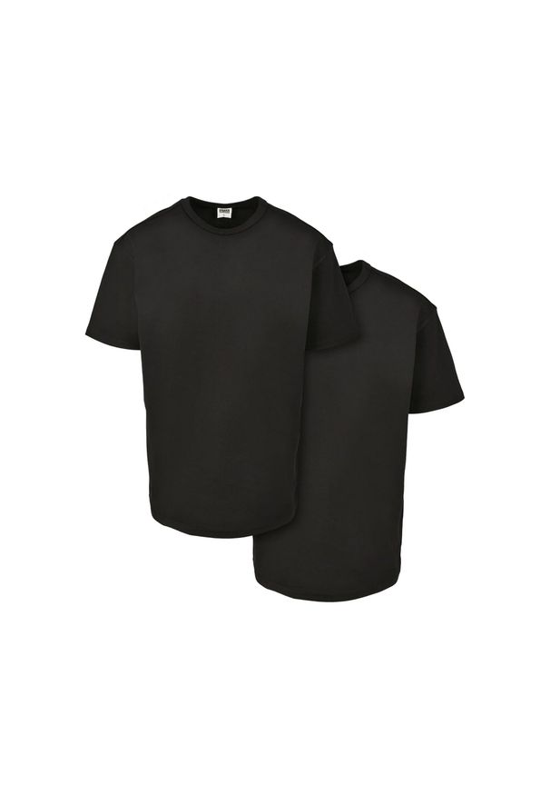 Urban Classics - T-shirt Męski Organiczna Bawełna Basic 2pak. Kolor: brązowy, zielony, czarny, wielokolorowy. Materiał: bawełna