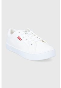 Levi's® - Levi's tenisówki Malibu 2.0 damskie kolor biały. Okazja: na spotkanie biznesowe. Nosek buta: okrągły. Zapięcie: sznurówki. Kolor: biały. Materiał: guma. Styl: biznesowy #5