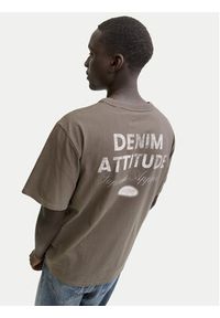 Jack & Jones T-Shirt Edover 12288005 Brązowy Regular Fit. Kolor: brązowy. Materiał: bawełna #4