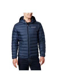 columbia - Kurtka puchowa męska Columbia Lake 22 Down hooded Jacket. Kolor: niebieski. Materiał: puch. Sport: turystyka piesza