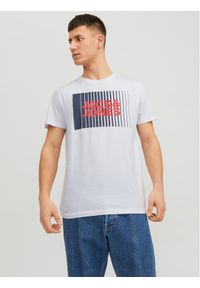 Jack & Jones - Jack&Jones T-Shirt Corp 12233999 Biały Standard Fit. Kolor: biały. Materiał: bawełna