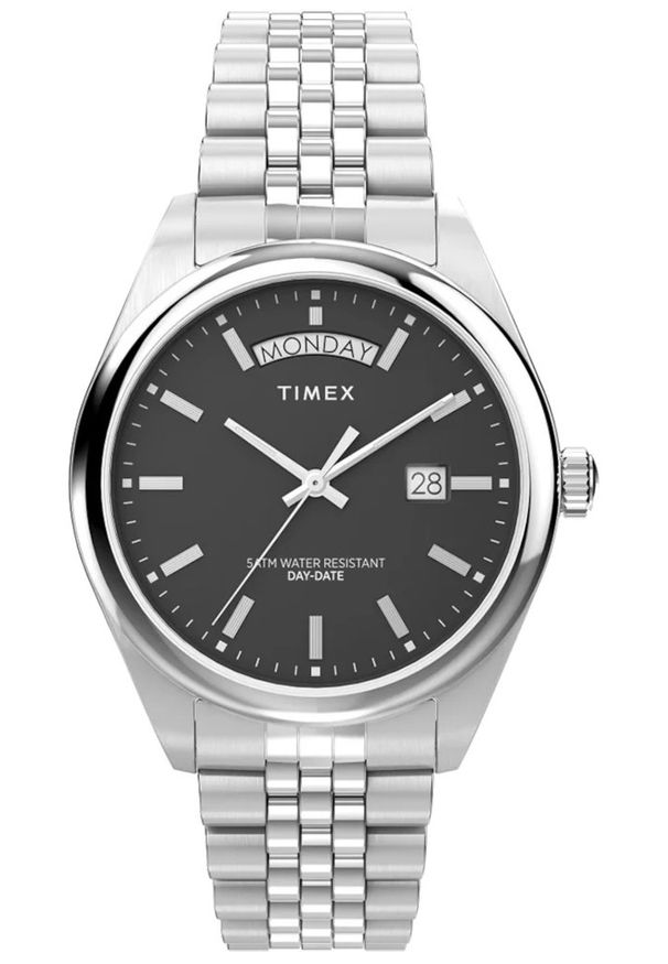 Timex - Zegarek Męski TIMEX Day and Date Legacy TW2V67800. Styl: casual, klasyczny, wizytowy