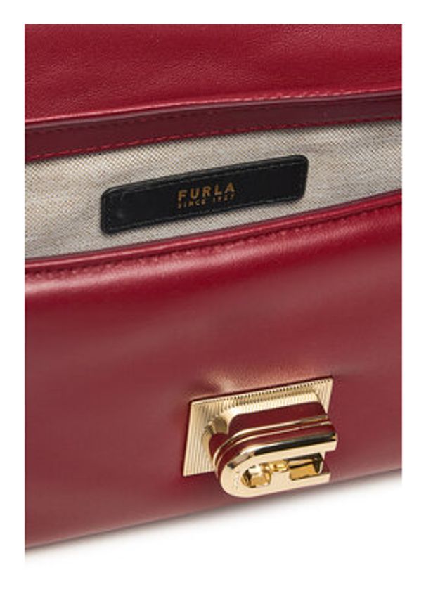 Furla Torebka WE00798-BX3548-CGQ00-1-007-20-CN-E Bordowy. Kolor: czerwony. Materiał: skórzane