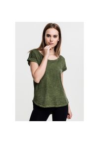 Urban Classics - Koszulka damska Urban Classic Spray long. Kolor: zielony #1