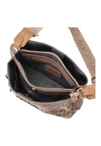 Beżowa Wygodna Damska Torebka Na Ramię Anekke. Kolor: beżowy. Styl: casual. Rodzaj torebki: na ramię #3