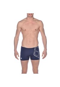 Kąpielówki bokserki męskie na basen Arena Essentials Short. Kolor: niebieski, wielokolorowy, biały