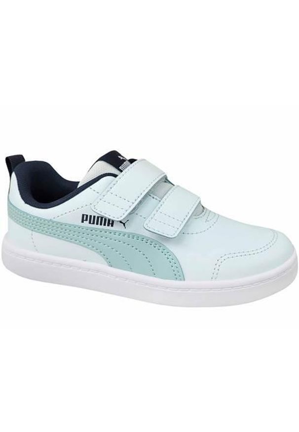 Buty do chodzenia dla dzieci Puma Courtflex V2 V Ps. Zapięcie: rzepy. Kolor: wielokolorowy. Materiał: materiał, syntetyk. Szerokość cholewki: normalna. Sport: turystyka piesza