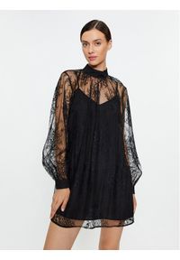 Sisley Sukienka koktajlowa 4FBYLV048 Czarny Regular Fit. Kolor: czarny. Materiał: syntetyk. Styl: wizytowy #1