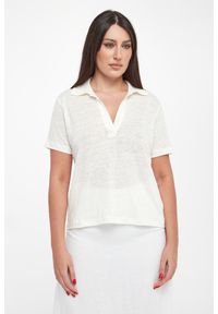 Ecoalf - Polo damskie lniane Troms ECOALF. Typ kołnierza: polo. Materiał: len #3