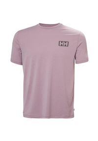 Koszulka Helly Hansen Skog graphic. Kolor: fioletowy. Materiał: tkanina. Sport: turystyka piesza