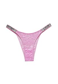 Intica - Stringi z szerokim paskiem i ozdobnymi detalami Rakita. Kolor: różowy. Materiał: materiał #1