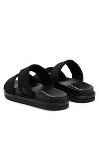 Calvin Klein Jeans Klapki Flat Molded Dbl Bar Sandal Cv YM0YM01222 Czarny. Kolor: czarny. Materiał: materiał #6