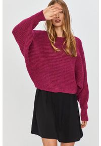 Answear Lab - Sweter. Kolor: różowy. Długość rękawa: długi rękaw. Długość: długie. Styl: wakacyjny #1