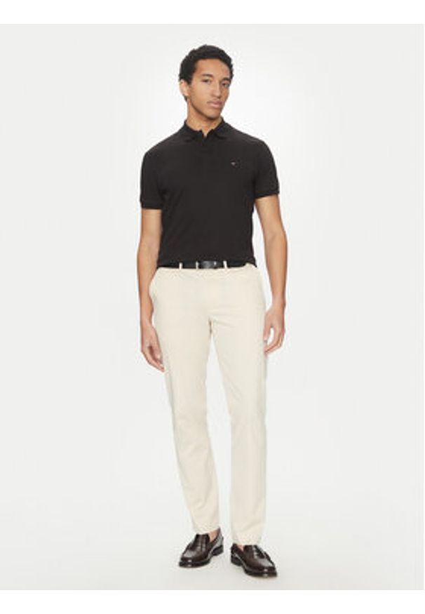 TOMMY HILFIGER - Tommy Hilfiger Polo Essential MW0MW35585 Czarny Regular Fit. Typ kołnierza: polo. Kolor: czarny. Materiał: bawełna