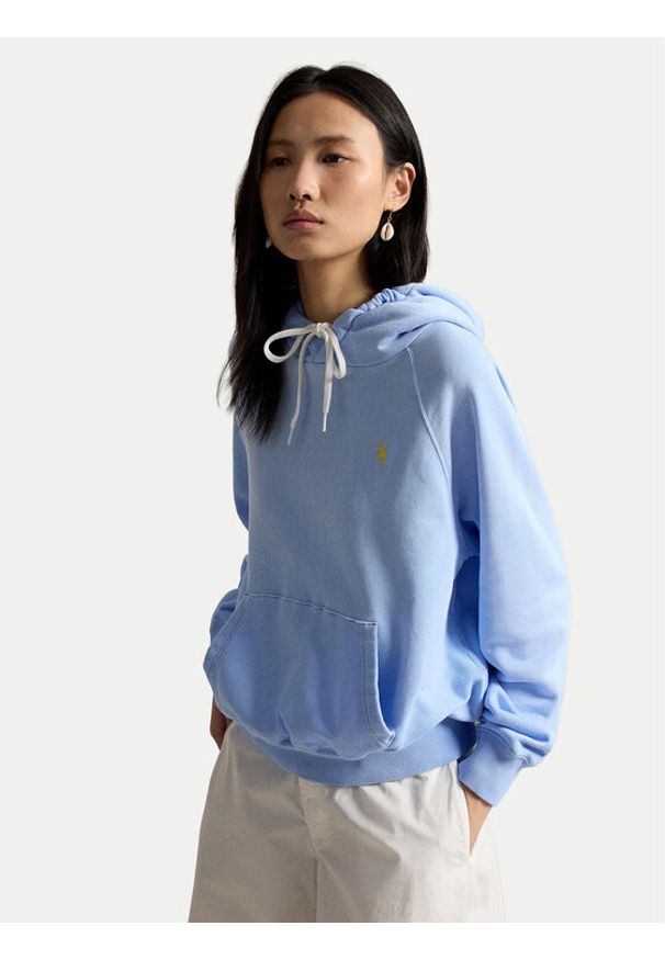 Polo Ralph Lauren Bluza 211971691503 Niebieski jasny Relaxed Fit. Typ kołnierza: polo. Kolor: niebieski. Materiał: bawełna