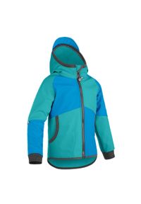 UNUO - Kurtka softshellowa dziecięca z polarem Street, Turquoise, St. Emerald. Kolor: zielony. Materiał: polar. Sezon: jesień, wiosna. Styl: street