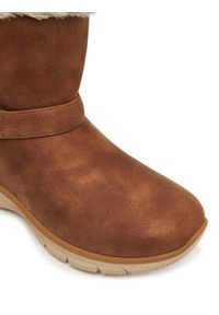 skechers - Skechers Botki Easy Going 168045/CSNT Brązowy. Kolor: brązowy. Materiał: skóra