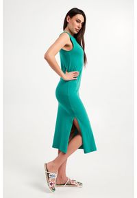 Armani Exchange - Sukienka ARMANI EXCHANGE. Materiał: bawełna. Długość rękawa: na ramiączkach. Wzór: nadruk. Długość: maxi #3
