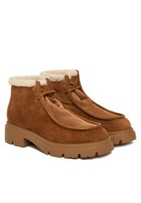 Stuart Weitzman Botki Hudson Shrling SM607 YHV Miedziany. Kolor: brązowy. Materiał: skóra, zamsz #4