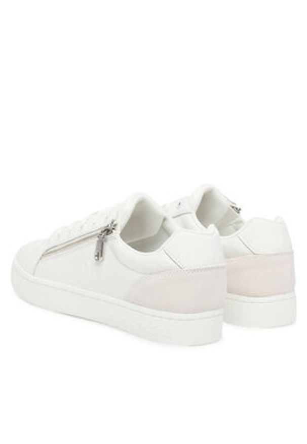 Calvin Klein Jeans Sneakersy Classic Cupsole Zip Low In YM0YM01318 Biały. Kolor: biały. Materiał: skóra
