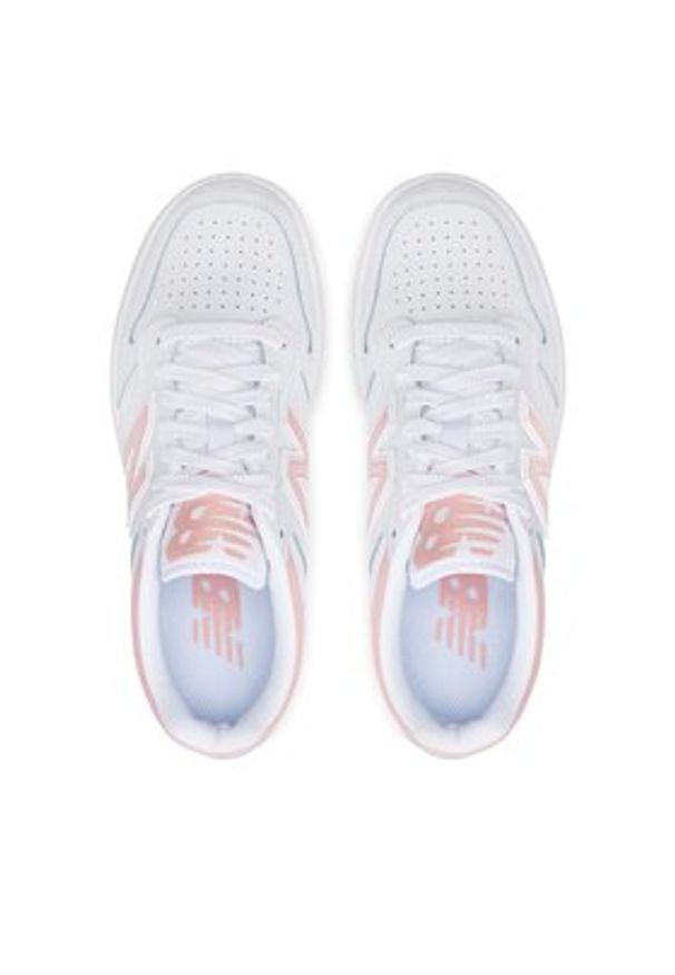 New Balance Sneakersy BB480LOP Biały. Kolor: biały. Materiał: skóra