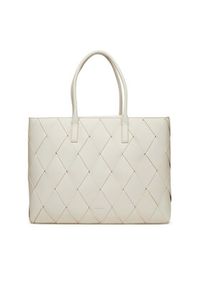 Calvin Klein Torebka Ck Woven Medium Shopper K60K612994 Biały. Kolor: biały. Materiał: skórzane #3