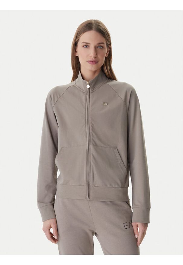 EA7 Emporio Armani Bluza 7W000457 AF13135 Brązowy Regular Fit. Kolor: brązowy. Materiał: bawełna