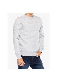 Bluza bawełniana męska Didriksons Fyn Sweater. Kolor: szary. Materiał: bawełna