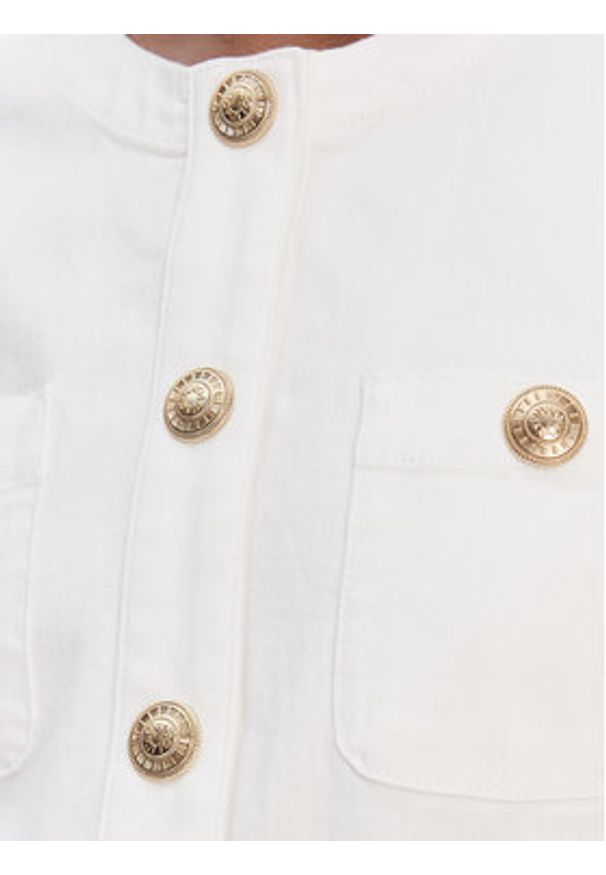 Liu Jo Sukienka jeansowa UA6334 D0275 Biały Regular Fit. Kolor: biały. Materiał: bawełna